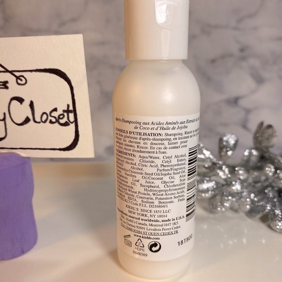 Kiehls Amino Acid Conditioner, Coconut Oil, Wheat Protein, NEW -Travel Size 65ml - Picture 3 of 11